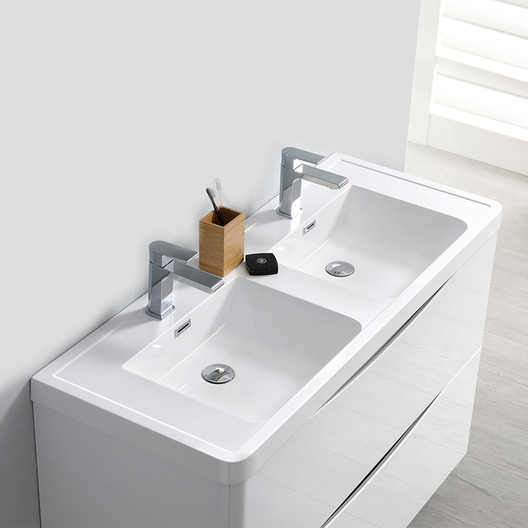 discount bathroom vanities with tops Fresca Glossy White