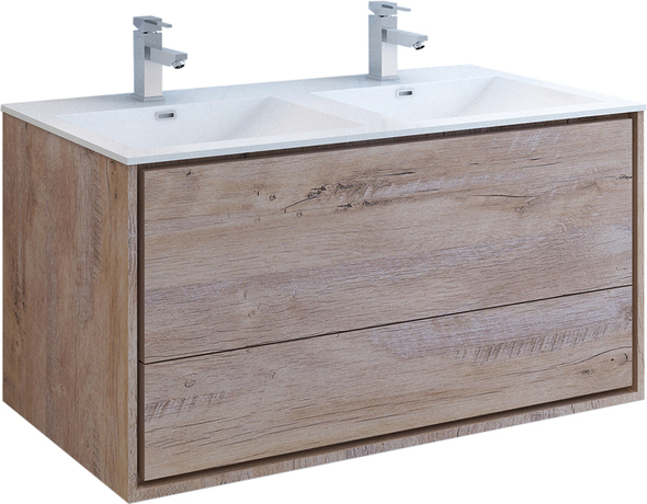 discount bathroom vanities with tops Fresca Rustic Natural Wood