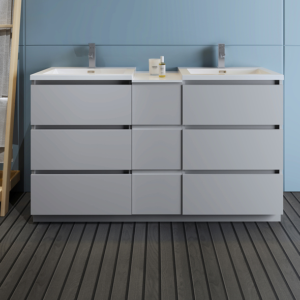 3 drawer bathroom vanity Fresca Gray
