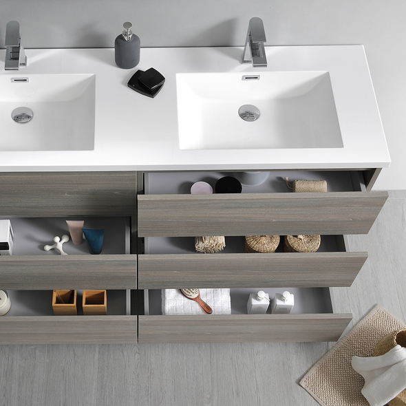 30 vanity cabinet Fresca Gray Wood