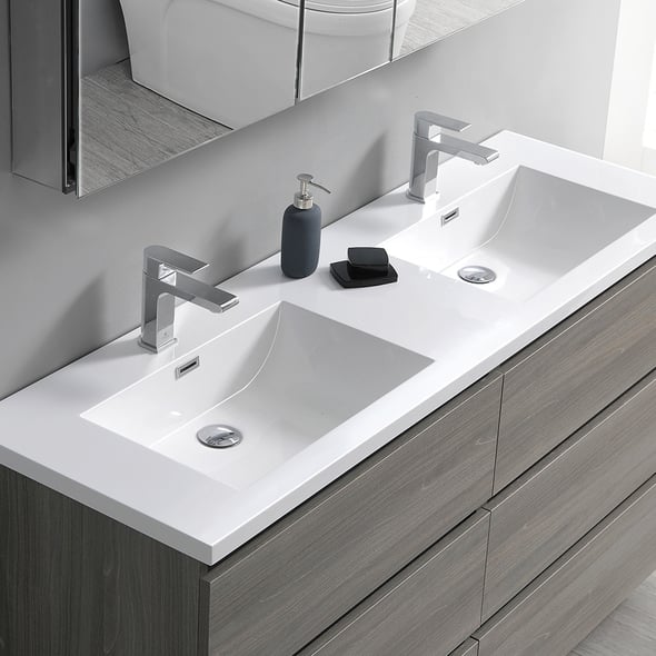 small bath vanity Fresca Bathroom Vanities Gray Wood