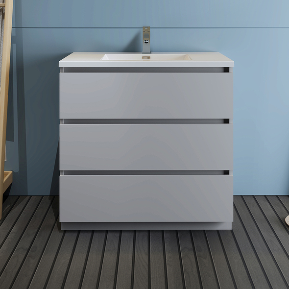 quality bathroom cabinets Fresca Gray