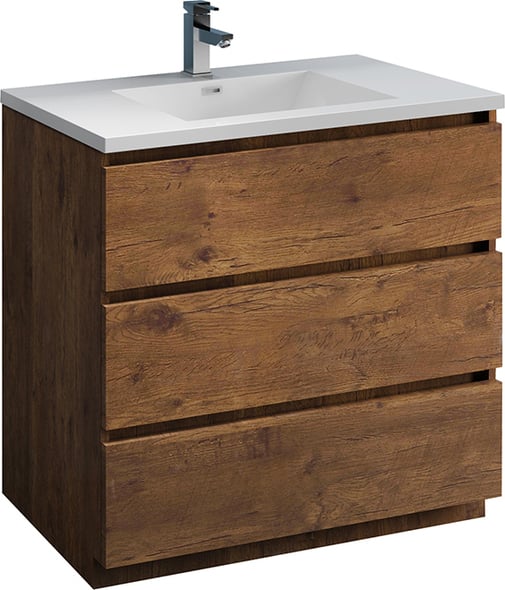 70 inch bathroom vanity without top Fresca Rosewood