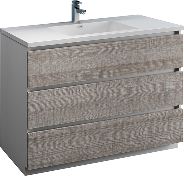 closeout vanities Fresca Glossy Ash Gray