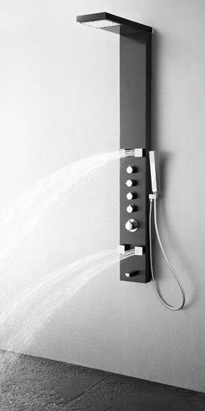 installing shower panels over tile Fresca Brushed Grey