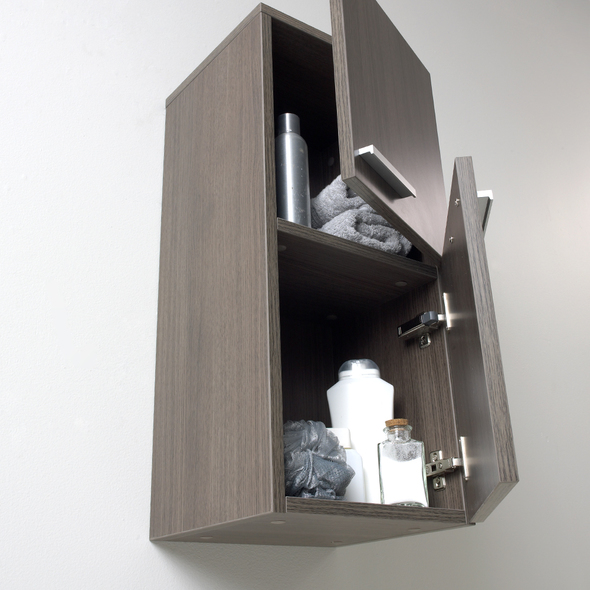 bathroom vanity storage organizer Fresca Gray Oak