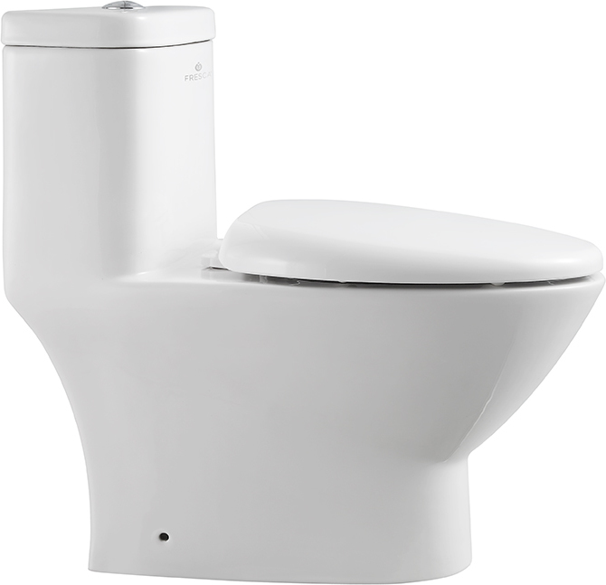 2 piece 1.28 gpf single flush elongated toilet in white Fresca White