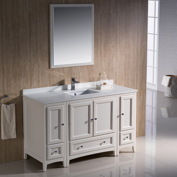 70 bathroom vanity top double sink Fresca Antique White Traditional