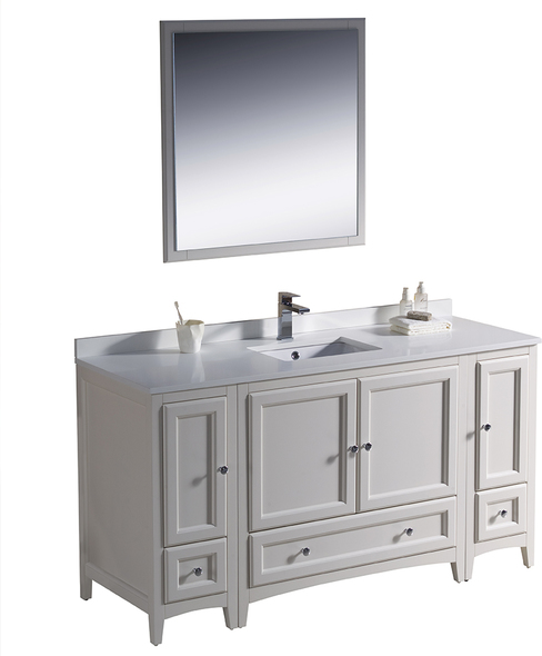 lowes bathroom cabinets Fresca Antique White Traditional