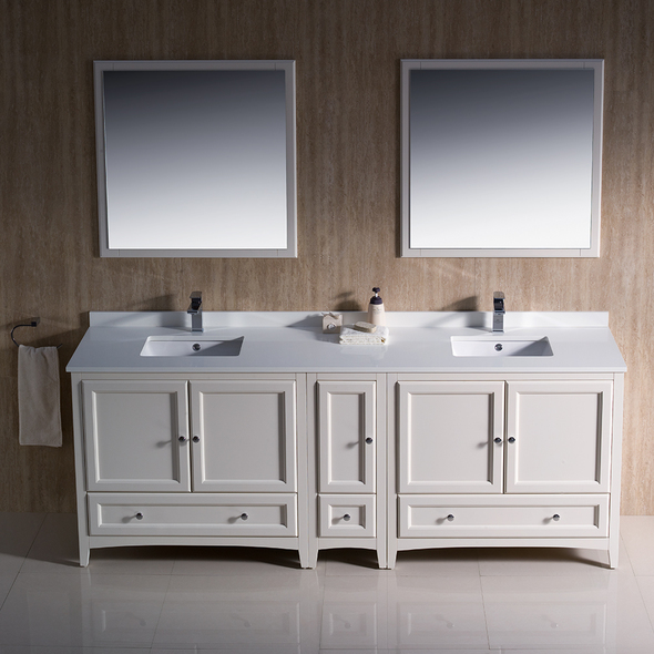 72 inch modern bathroom vanity Fresca Antique White Traditional