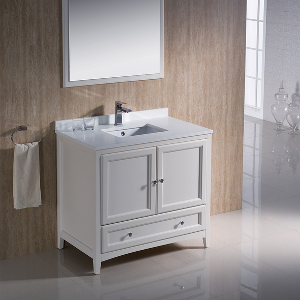70 inch double sink vanity top Fresca Antique White Traditional