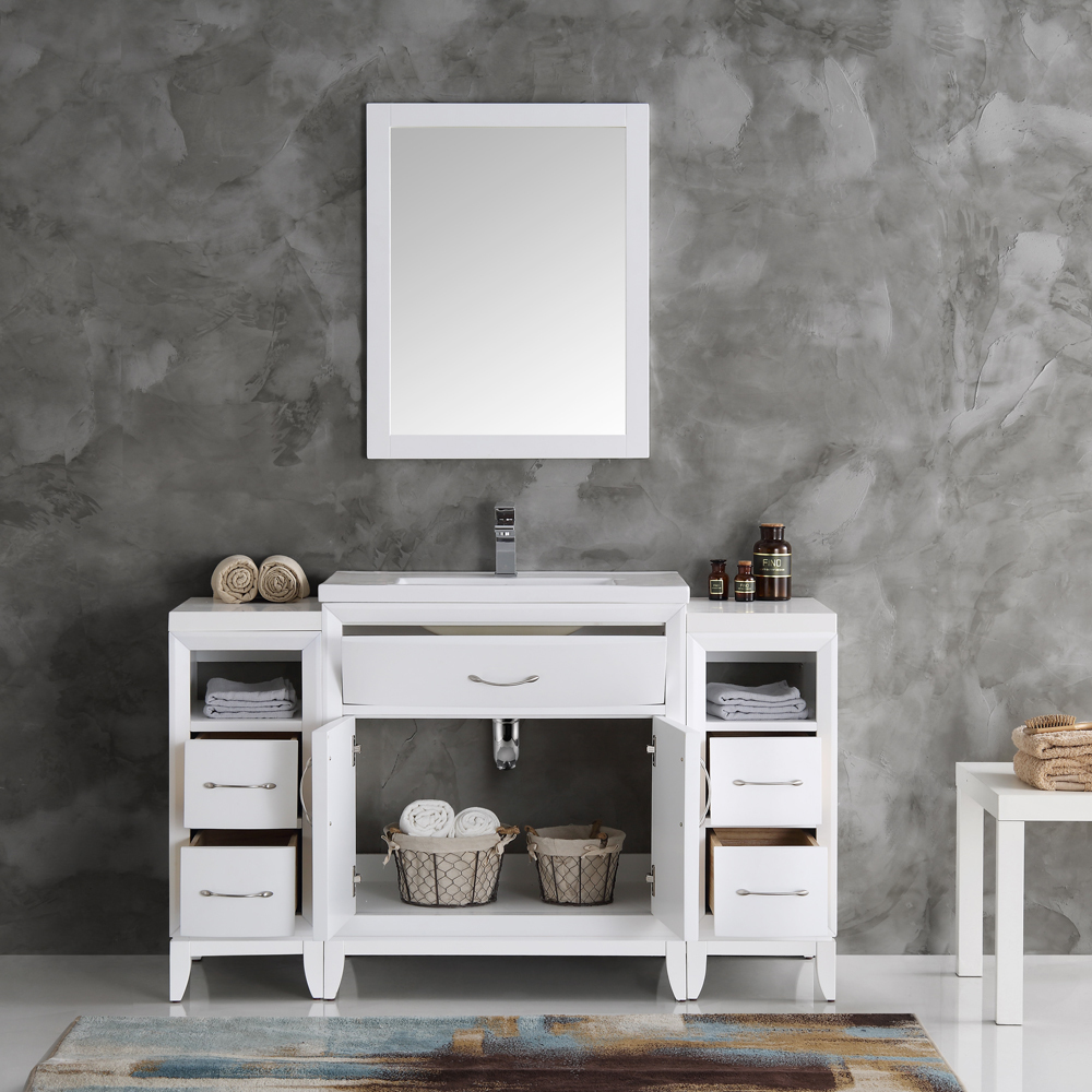 two vanity bathroom Fresca Bathroom Vanities Matte White Traditional