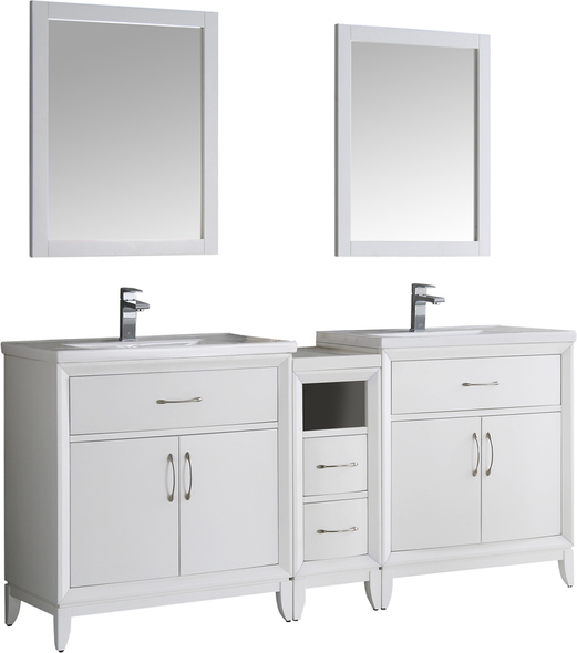 bathroom cabinet clearance Fresca Matte White Traditional