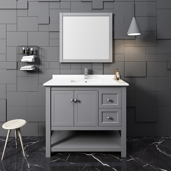 black double vanity 60 Fresca Bathroom Vanities Gray