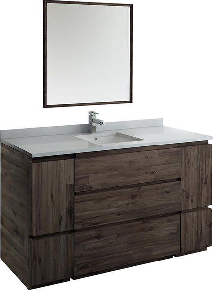 vanity cabinets with tops Fresca Acacia Wood