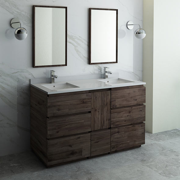 bathroom vanity sale clearance Fresca Acacia Wood