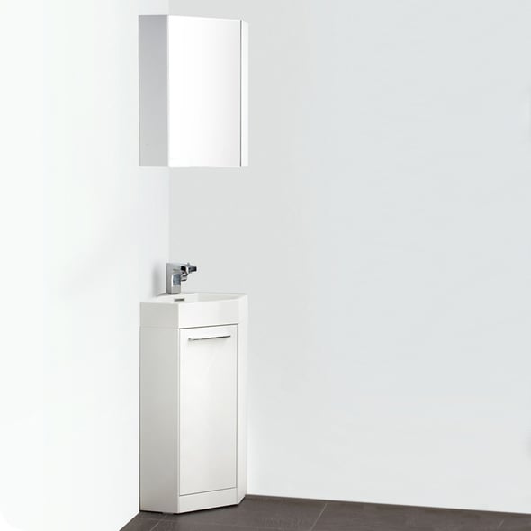 install vanity sink Fresca White Modern
