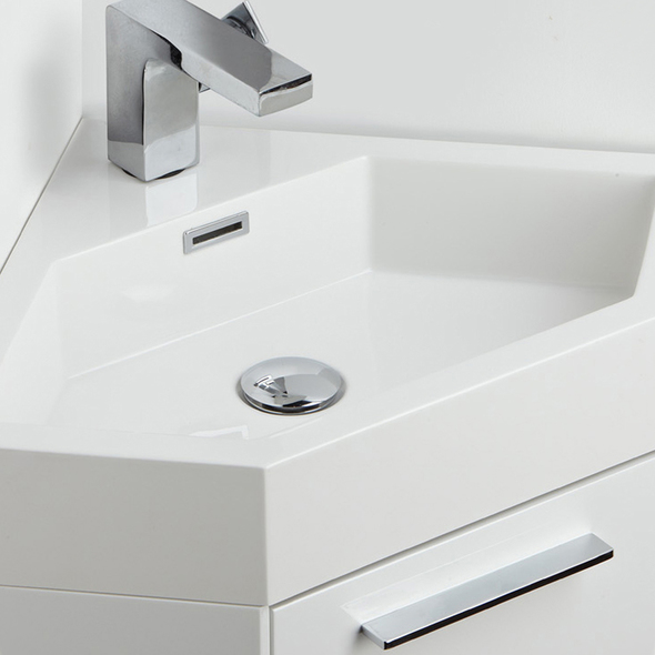 install vanity sink Fresca White Modern