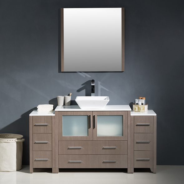 sink and cabinet Fresca Gray Oak Modern