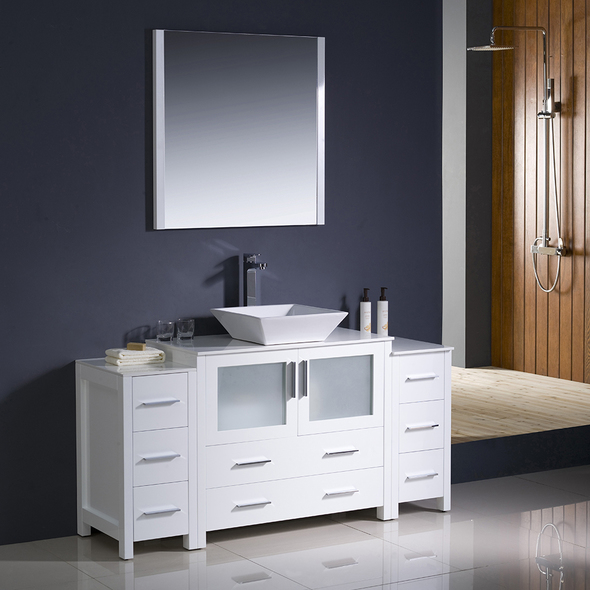 70 inch bathroom vanity without top Fresca White Modern