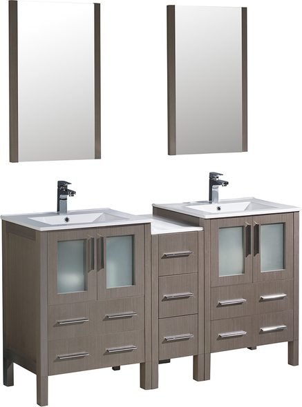custom made bathroom cabinets Fresca Gray Oak Modern