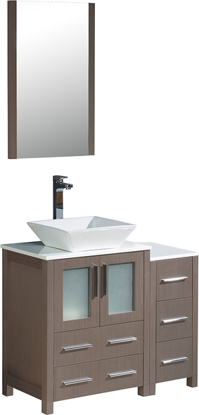 modern bath cabinets Fresca Gray Oak Modern