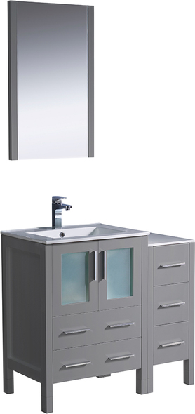 40 inch vanity top with sink Fresca Gray