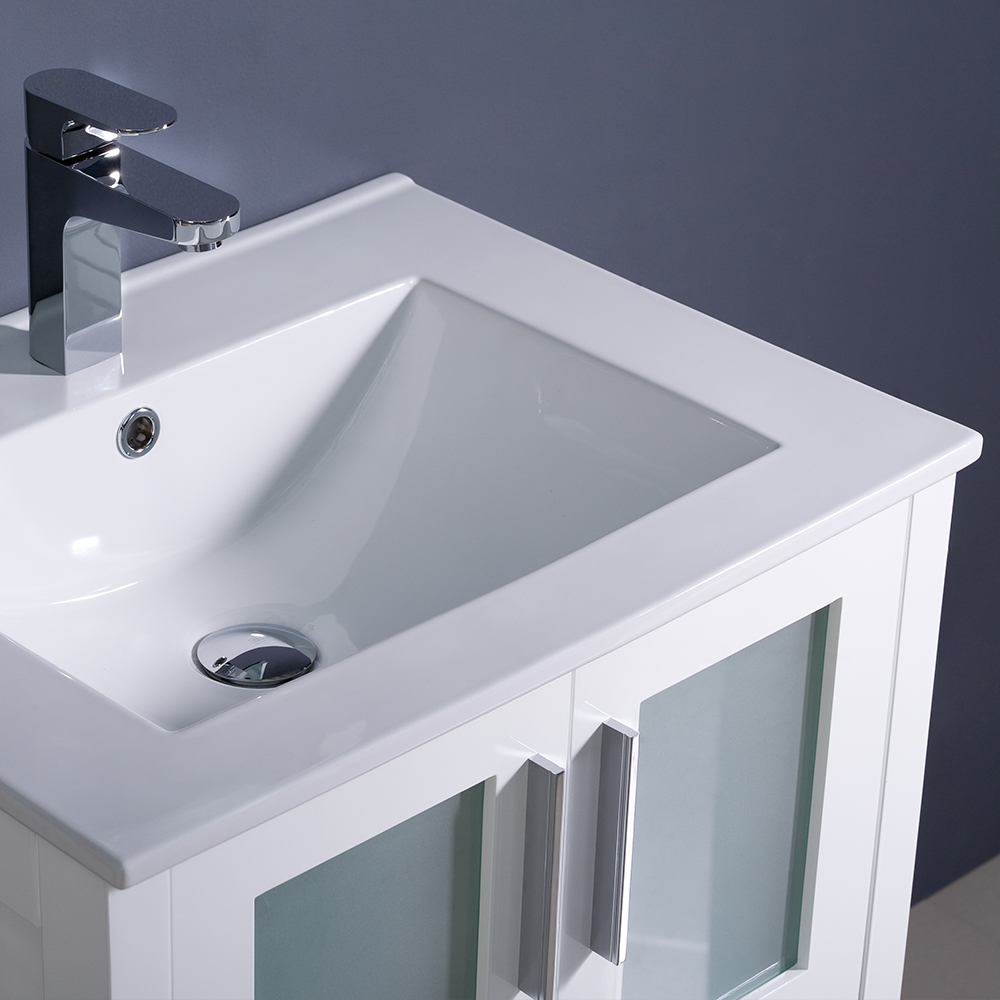 72 floating vanity double sink Fresca White Modern