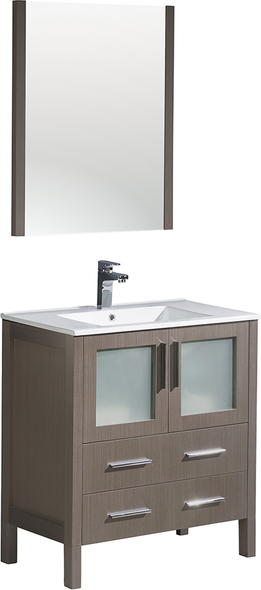 home made bathroom vanity Fresca Gray Oak Modern