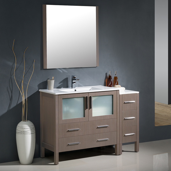 30 inch bath vanity Fresca Gray Oak Modern