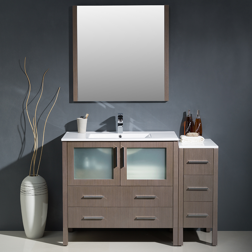 30 inch bath vanity Fresca Gray Oak Modern