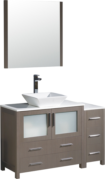 affordable bathroom vanity with sink Fresca Gray Oak Modern