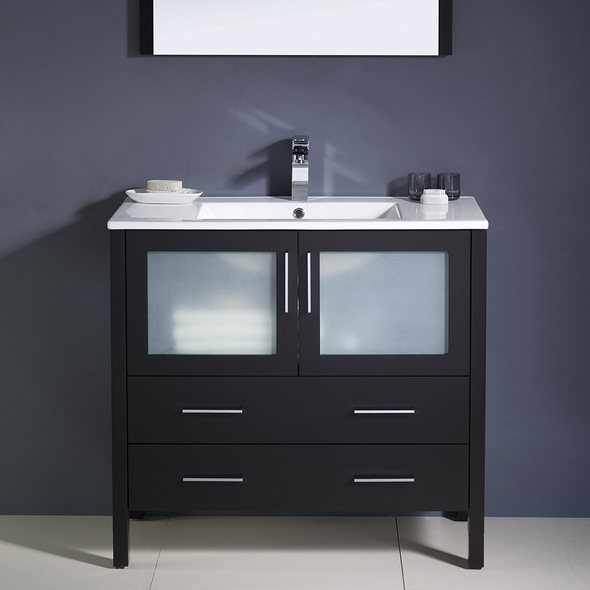 bathroom vanity cabinet only Fresca Espresso Modern