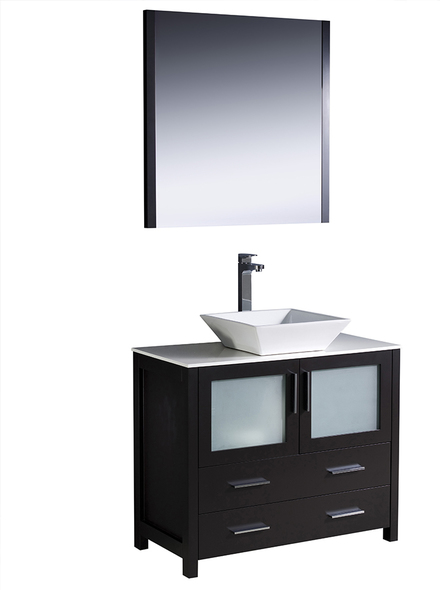 bathroom vanity and storage cabinet set Fresca Espresso Modern