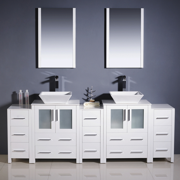 50 double sink vanity Fresca White Modern