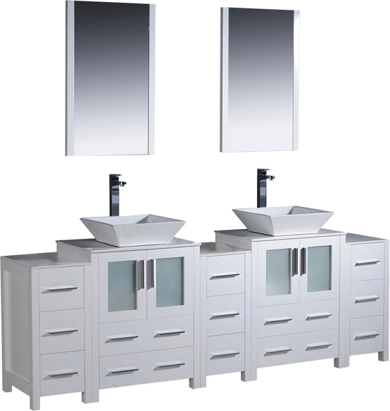 50 double sink vanity Fresca White Modern