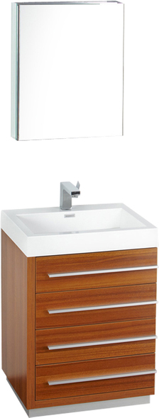 bathroom vanity 30 inch with sink Fresca Teak Modern