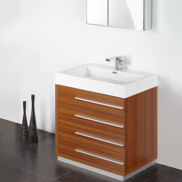 best double sink vanities Fresca Teak Modern