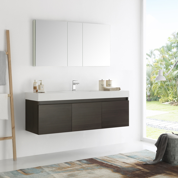 best places to buy bathroom vanities Fresca Gray Oak Modern