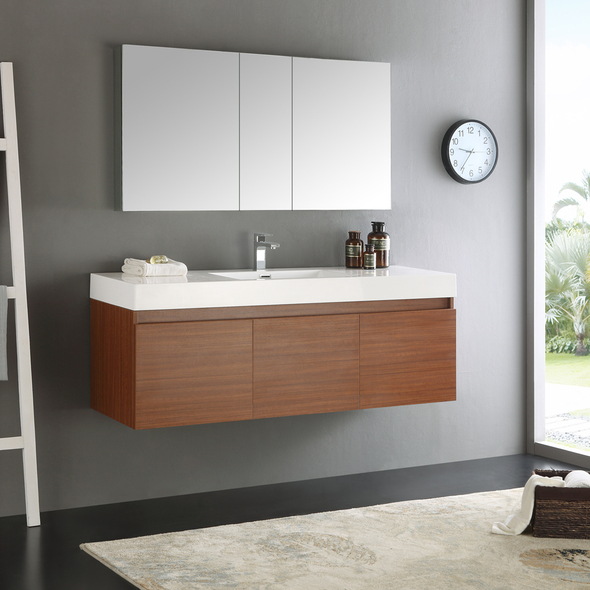 home hardware vanity cabinets Fresca Teak Modern