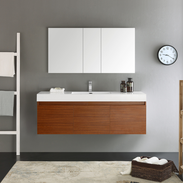 home hardware vanity cabinets Fresca Teak Modern