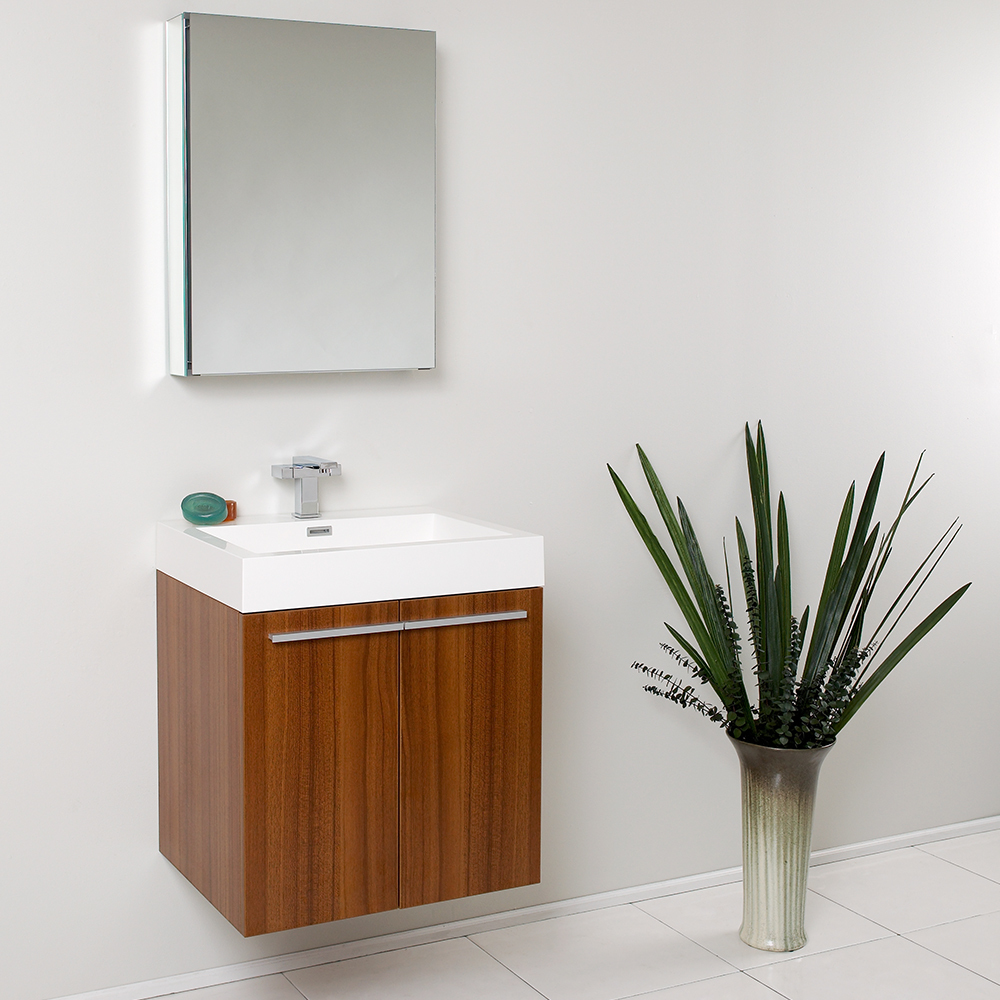 oak bathroom cabinets Fresca Teak Modern