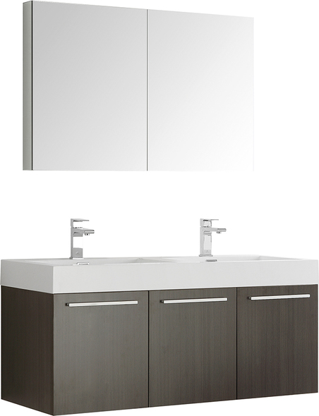 lowes bath cabinets Fresca Gray Oak Modern