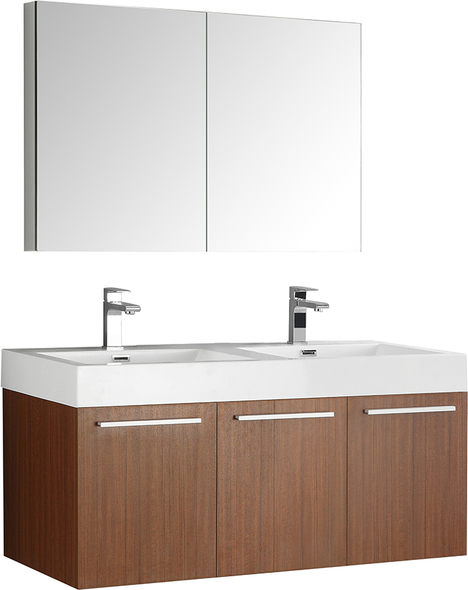 50 double sink vanity Fresca Teak Modern