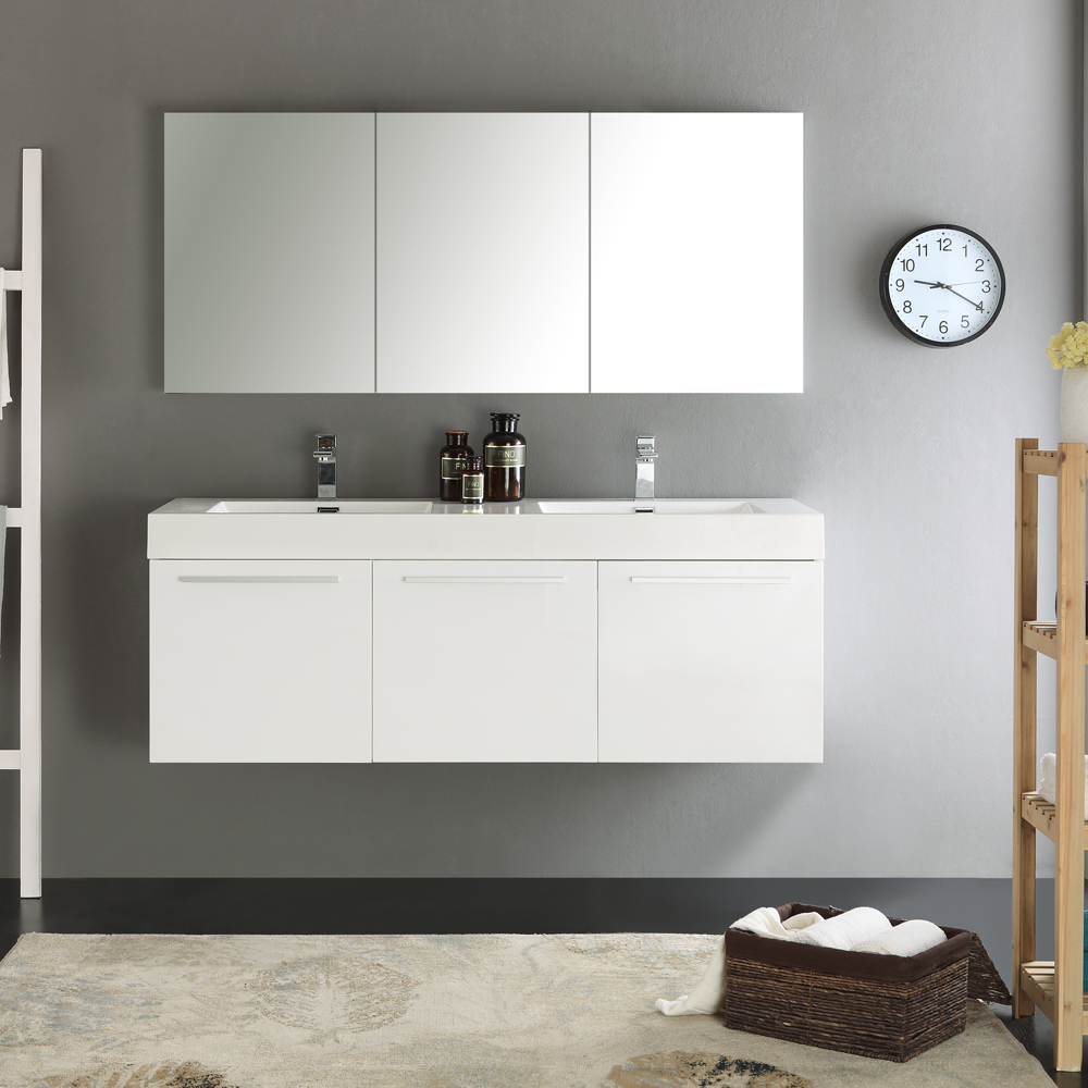 72 vanity cabinet Fresca White Modern