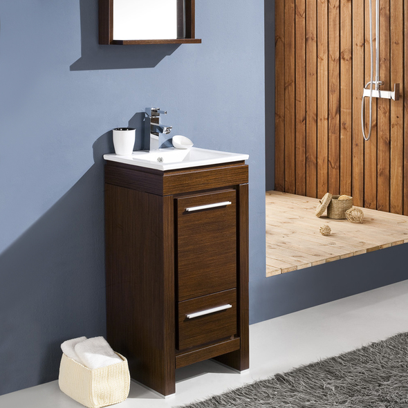 vanity in toilet Fresca Wenge Brown Modern