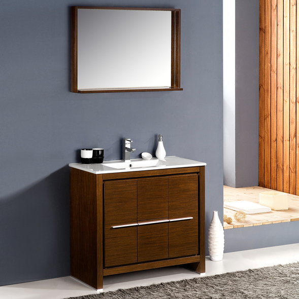 used bathroom sinks and vanities Fresca Wenge Brown Modern