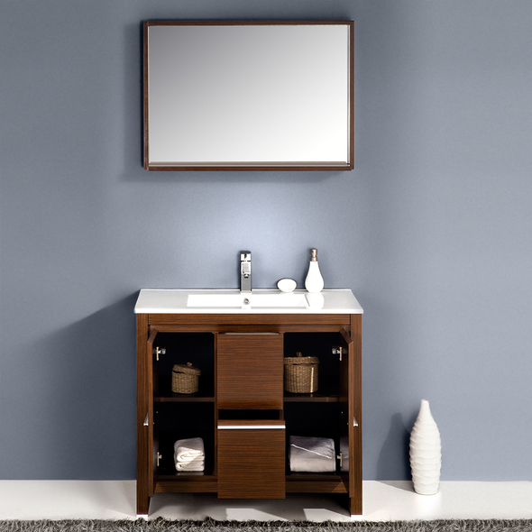 used bathroom sinks and vanities Fresca Wenge Brown Modern