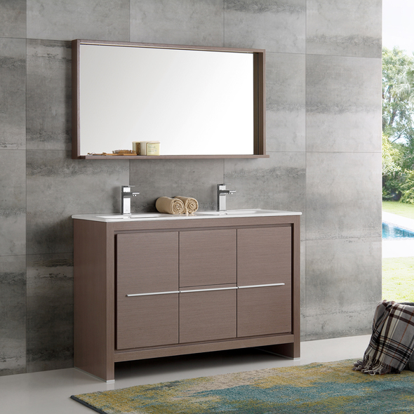 bathroom vanity units suppliers Fresca Gray Oak Modern