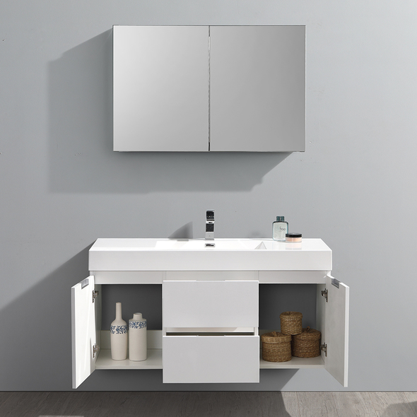 bathroom vanity 40 inch Fresca Glossy White